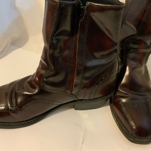 Laredo LONG HAUL Burnt Red  Mens 8.5 D Zipper Boots main image 5